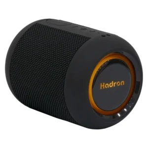 اسپیکر بلوتوثی قابل حمل هادرون مدل BTS107 از نما و زاویه 45 درجه
