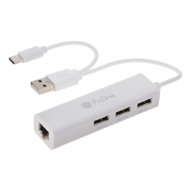 جعبه هاب 4 پورت پرووان مدل PHU551 از نمای و زاویه 45 درجه