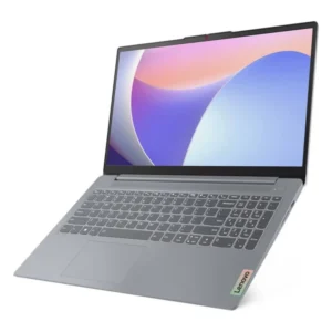 لپ‌تاپ لنوو مدل IdeaPad Slim 3 15IRU8 از نمای روبه رو و زاویه 45 درجه