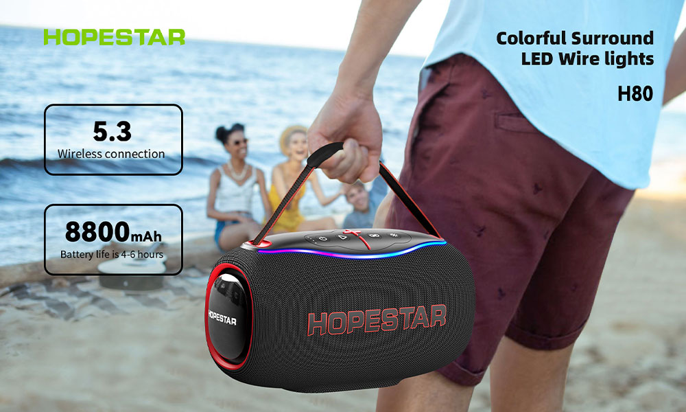 اسپیکر بلوتوثی هاپ استار مدل HopeStar H80